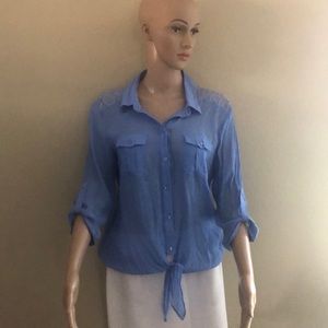 Light blue summer blouse